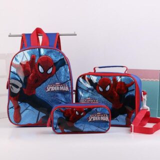 Ensemble 3 pièces sac d'école Spider-man - Sac à dos scolaire Sac à dos pour enfants