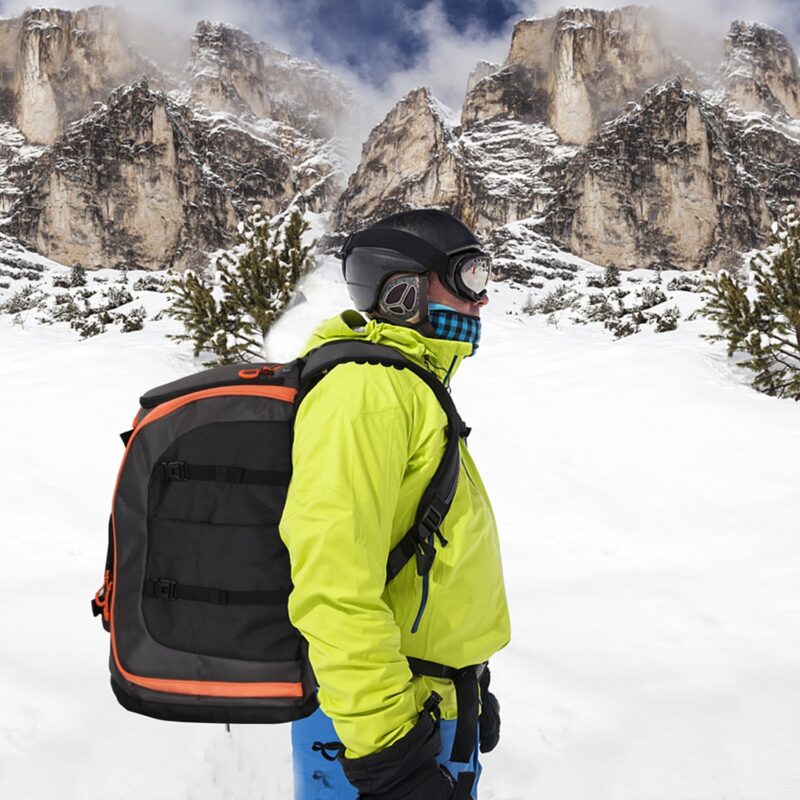 Large Capacity 50L Waterproof Ski Rucksack With Equipment Attachments - Image 3