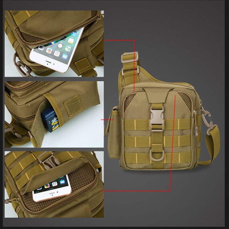 Military Shoulder Bag With Various Compartments - Image 2