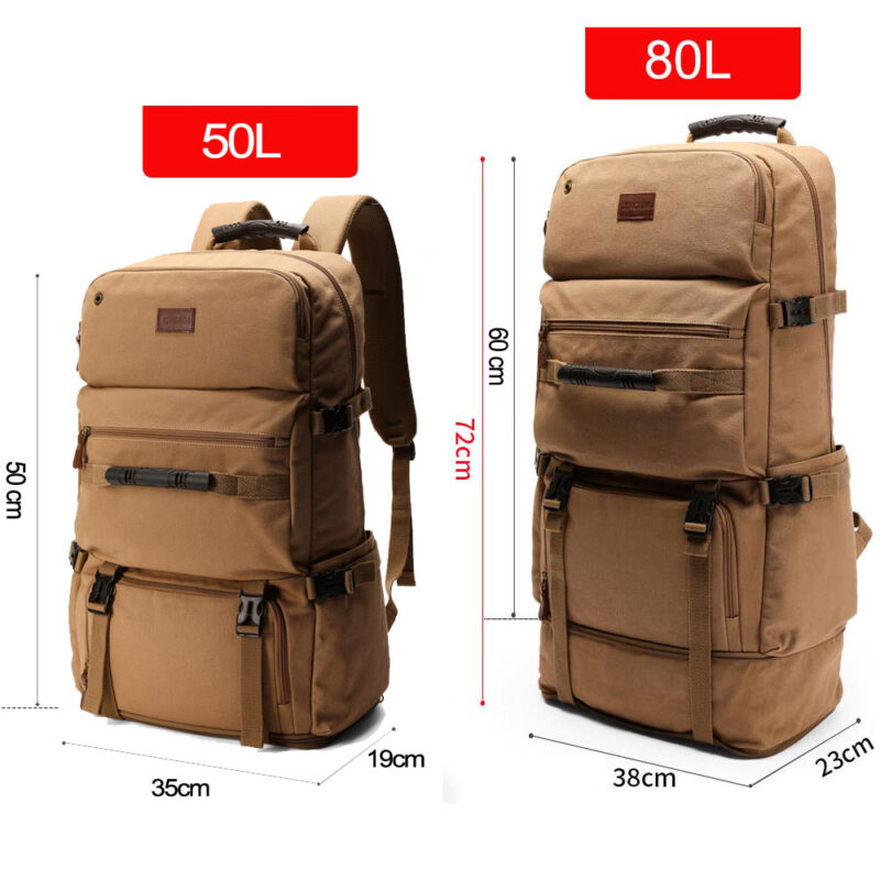 Military Style Canvas Travel Backpack - Image 3