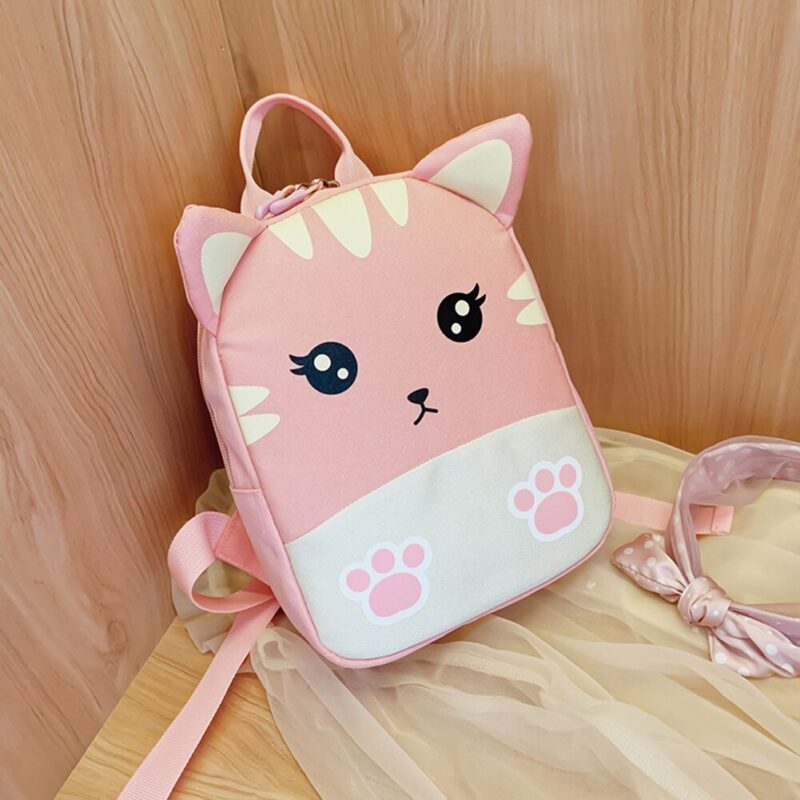 Pink Cat Backpack For Children