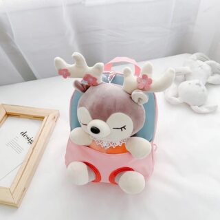 Plush school backpack for children
