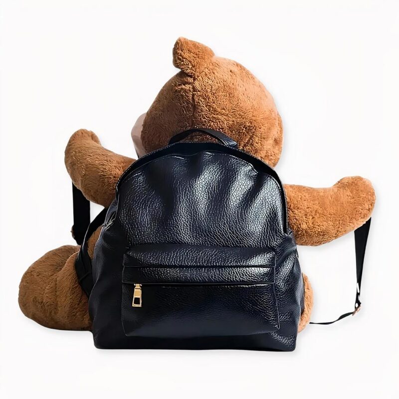 Teddy Bear Backpack With Plush Back Panel