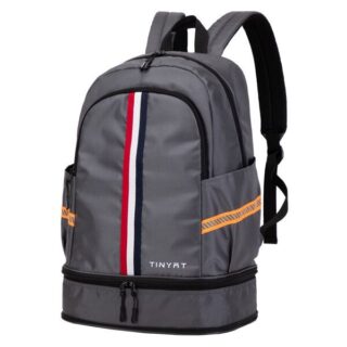 Foldable backpack with special shoe compartment with side pockets and French flag