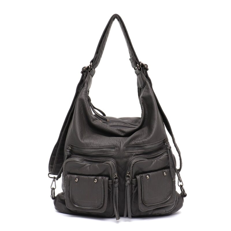 Leatherette Shoulder Bag - Image 4
