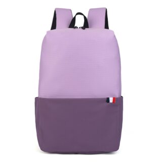 Purple waterproof laptop backpack with white background