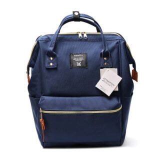 Women's spacious computer backpack blue with white background