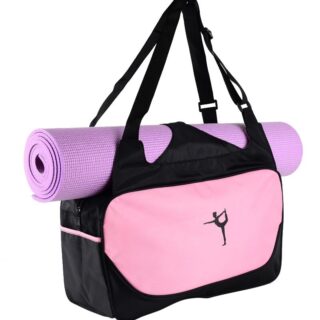 Multifunctional Yoga Backpack pink with sports mat