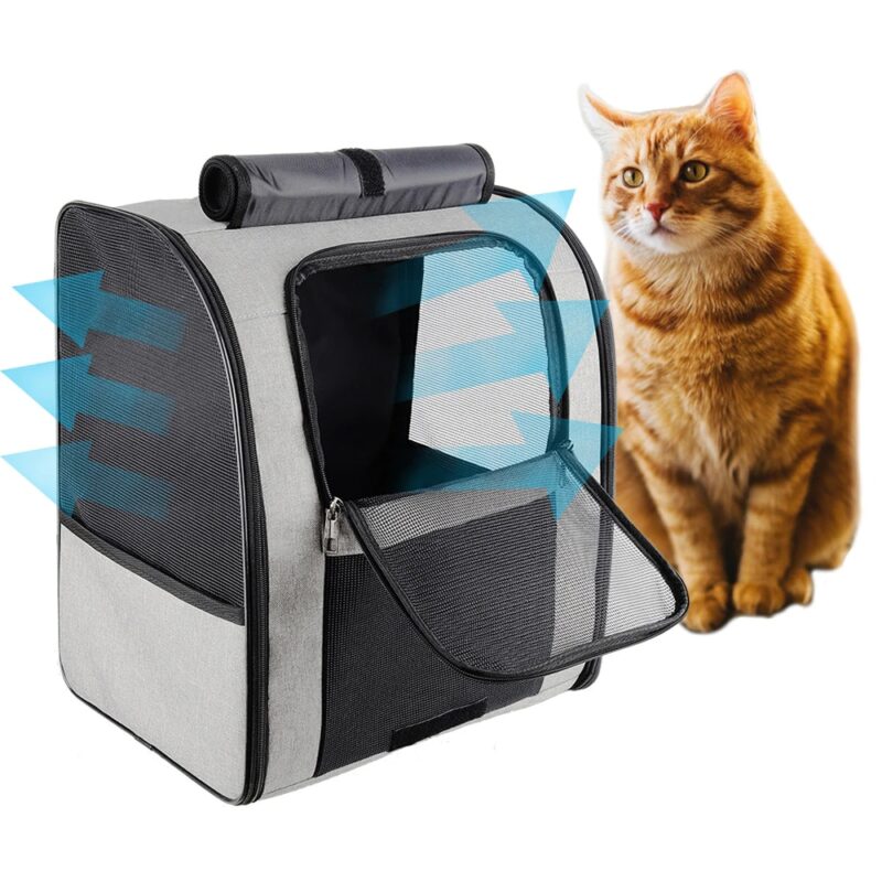 Cat Backpack With Curtain