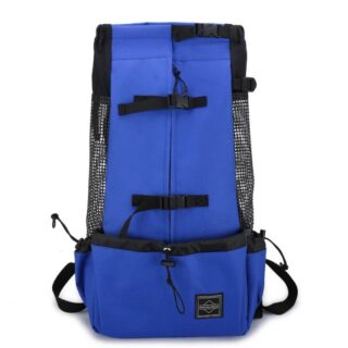 Breathable cat backpack blue, grey and black