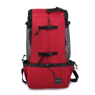 Dog backpack with opening