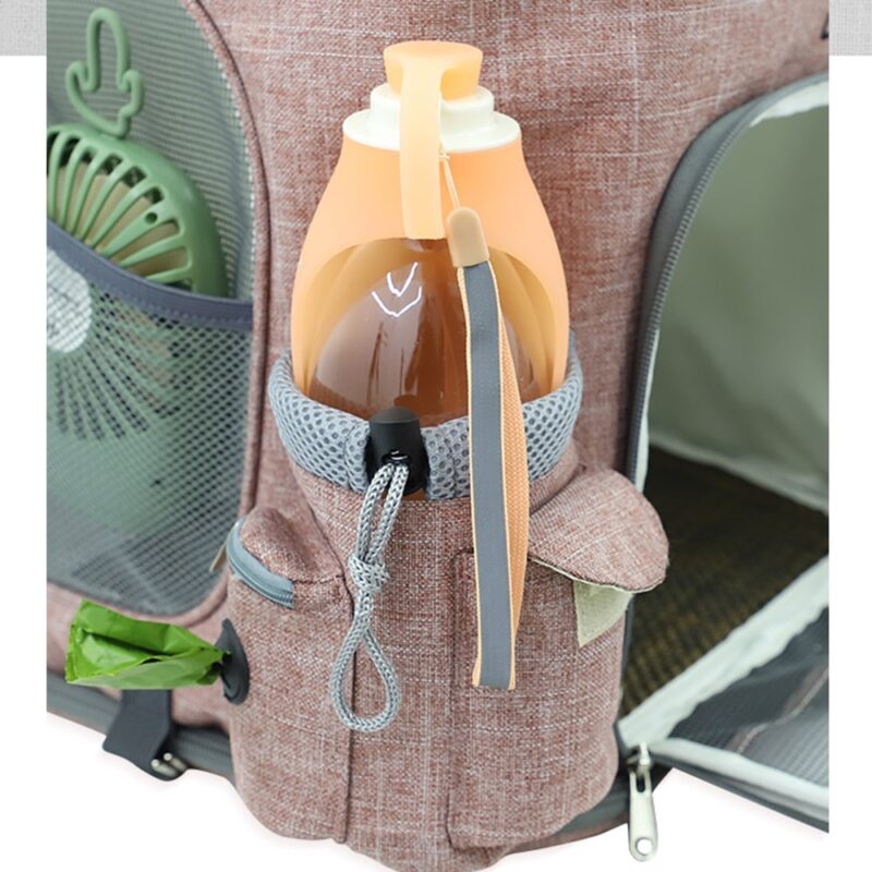Mesh Cat Backpack With Storage - Image 3