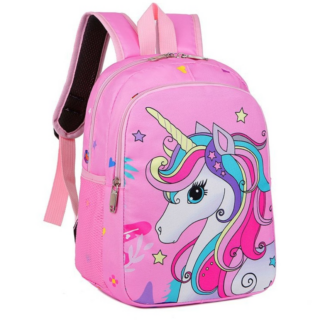 Unicorn backpack with breathing and colourful pattern