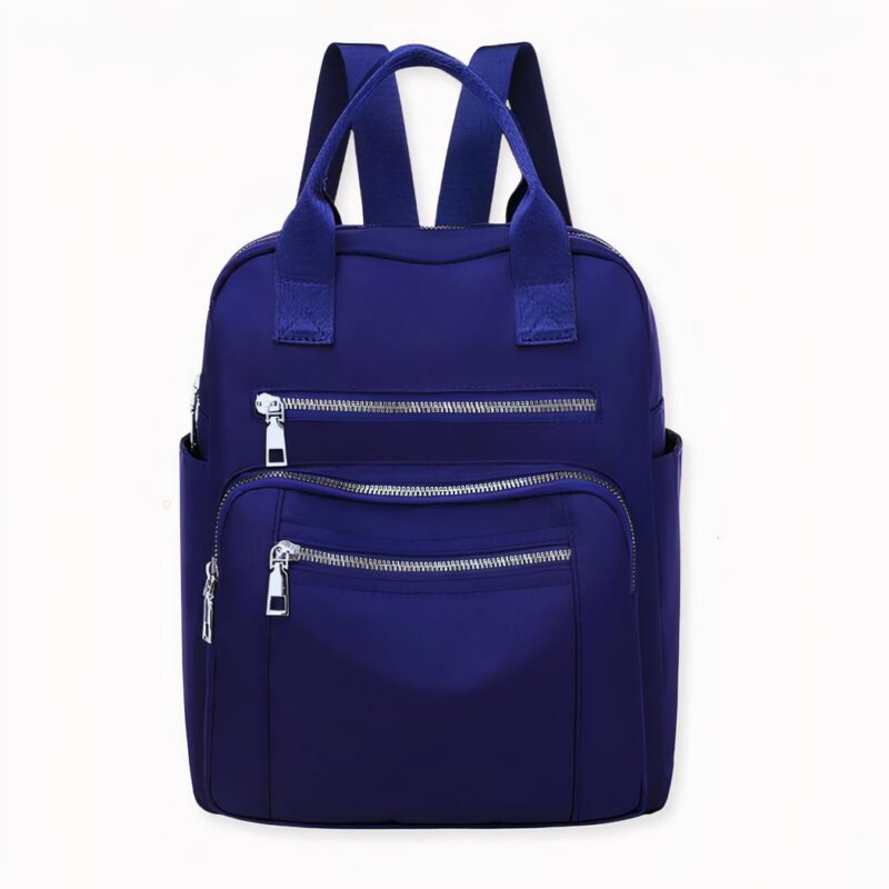 Large Capacity Travel Backpack Solid Blue With White Background