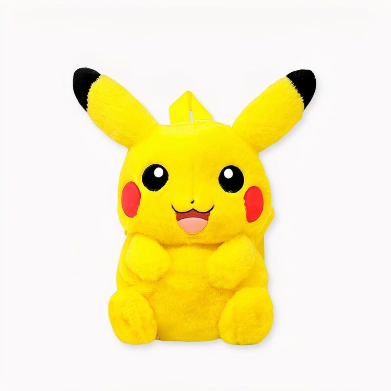 Pikachu” Plush Yellow Backpack
