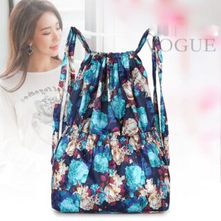 Vintage large capacity drawstring backpack