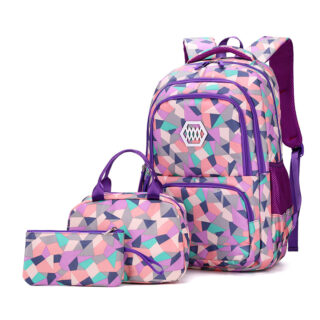 3D Geometric Backpack for Teenage Girls 5