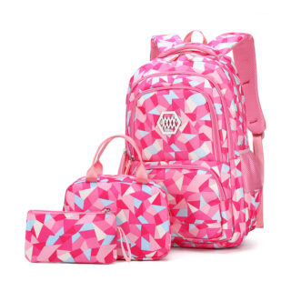 3D Geometric Backpack for Teenager 3