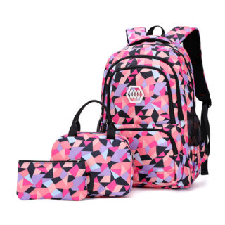 3D Geometric Backpack for Teenagers