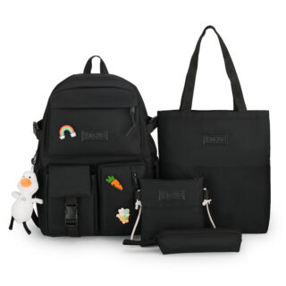 4-piece backpack with duck pendant design 4