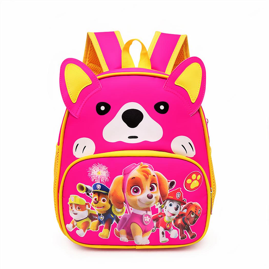 Pink And Yellow Girl'S Backpack, With Paw Patrol Design
