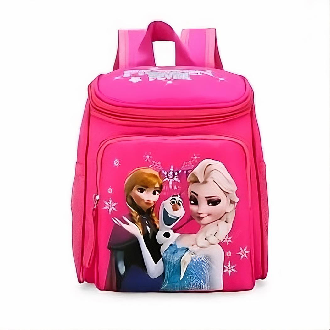 Polyester Frozen Backpack For Girls Frozen Pink Backpack