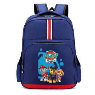 Patrol backpack with blue stripes and white background