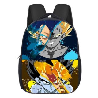 Dragon Ball Z backpack Son Goku and Vegeta black with patterns