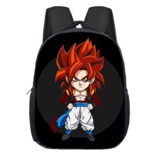 Dragon Ball GT fusion level 4 backpack Son Goku and Vegeta red hair