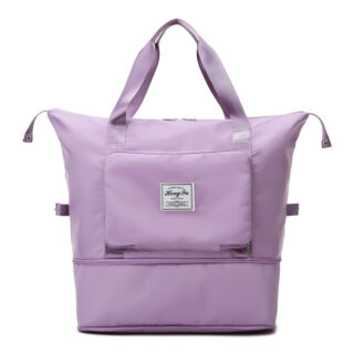 Waterproof and foldable tote bag purple
