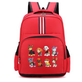 Red Patrol team backpack with white background