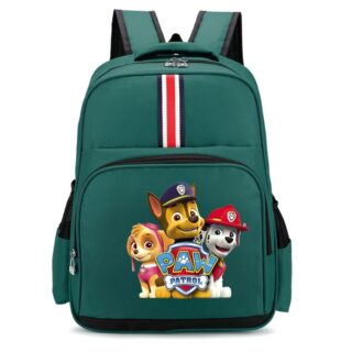 Backpack Patrol made of quality green plastic with dogs on the front
