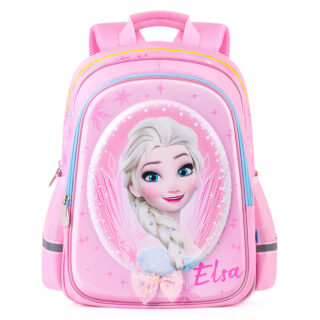 Elsa the Snow Queen Backpack pink with white background