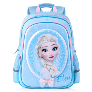 Backpack Snow Queen Elsa blue with white background