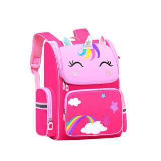 Sac à dos licorne motif étoiles et arc-en-ciel pour filles roses à plusieurs couleurs à la mode