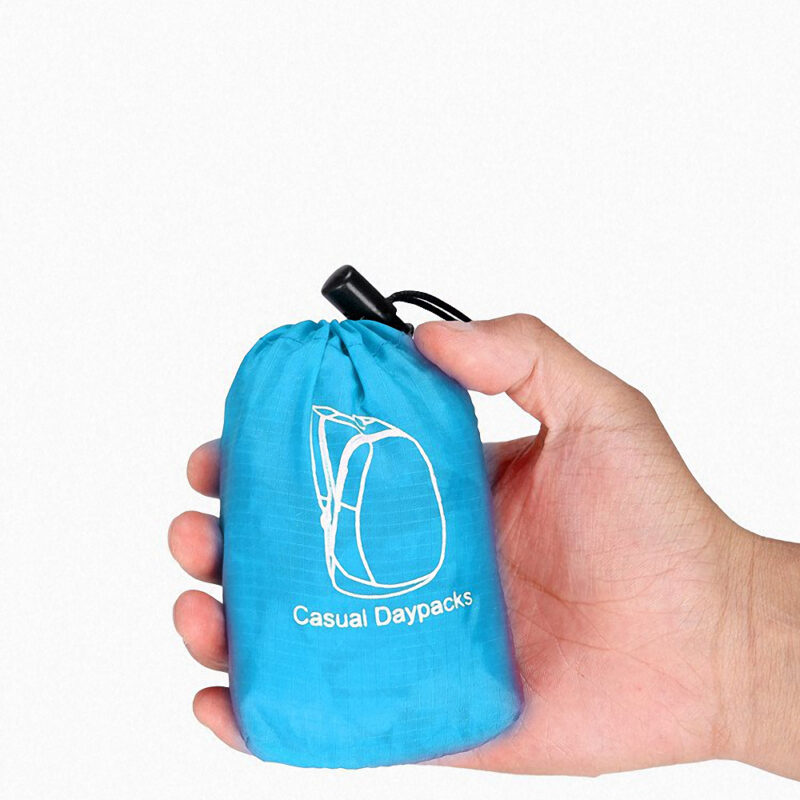 Turquoise Blue Waterproof Folding Backpack - Image 7