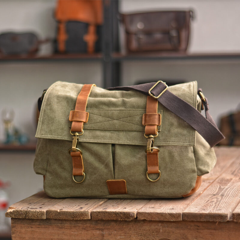 Canvas Shoulder Bag For Men - Image 3