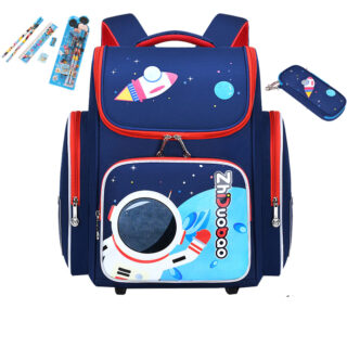 Waterproof school backpack with astronaut design