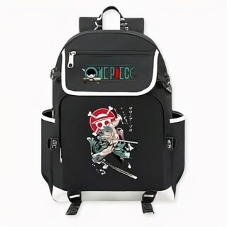 Roronoa Zoro One Piece backpack black with front design