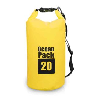 Fashionable yellow and black folding beach backpack