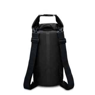 Waterproof beach backpack in black PVC