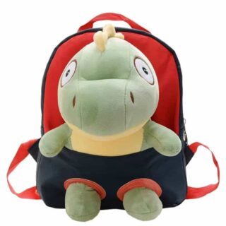 Lilliputian backpack for children with dinosaur plush black