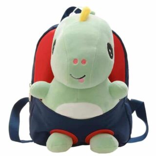 Lilliputian backpack for children with dinosaur plush, navy blue