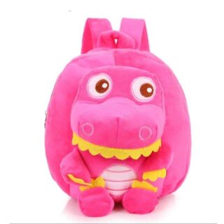 Lilliputian dinosaur backpack in pink fleece