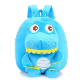 Lilliputian Dinosaur Fleece Backpack blue