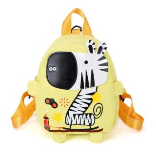 Colourful kindergarten backpack with zebra illustration