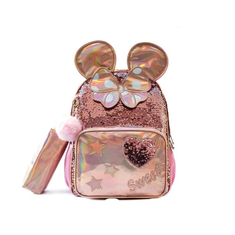 Sac À Dos Rose À Paillette Pour Petite Fille