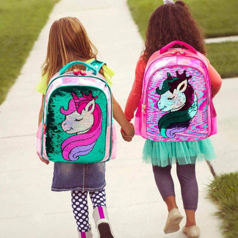 Glittery Unicorn Schoolbag And Accessories For Girls