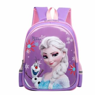 Frozen backpack for kids in purple on an off-white background